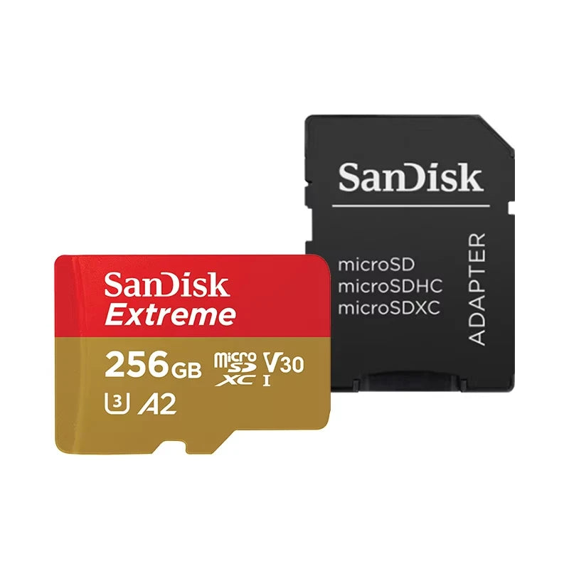 Carte microSD SanDisk Extreme UHS-I - Haute Vitesse A2 V30 4K