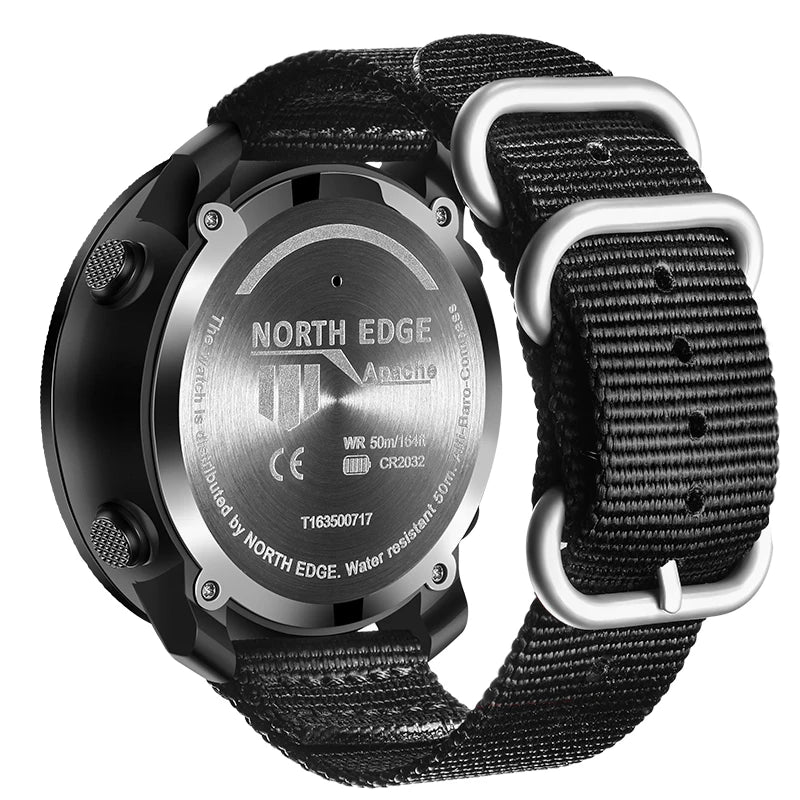 Montre Sport NORTH EDGE - Altimètre, Boussole & Étanche 50m