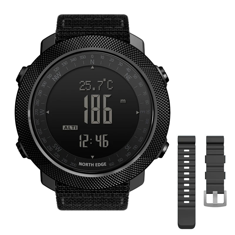 Montre Sport NORTH EDGE - Altimètre, Boussole & Étanche 50m