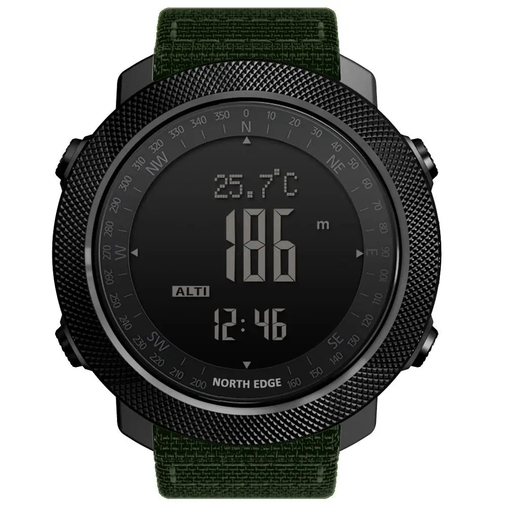 Montre Sport NORTH EDGE - Altimètre, Boussole & Étanche 50m
