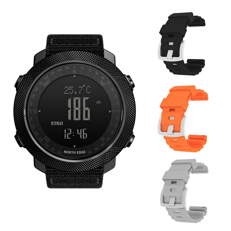 Montre Sport NORTH EDGE - Altimètre, Boussole & Étanche 50m