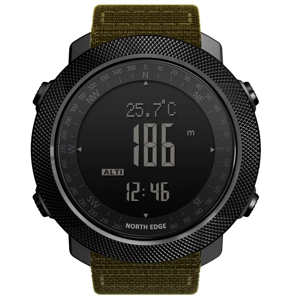 Montre Sport NORTH EDGE - Altimètre, Boussole & Étanche 50m