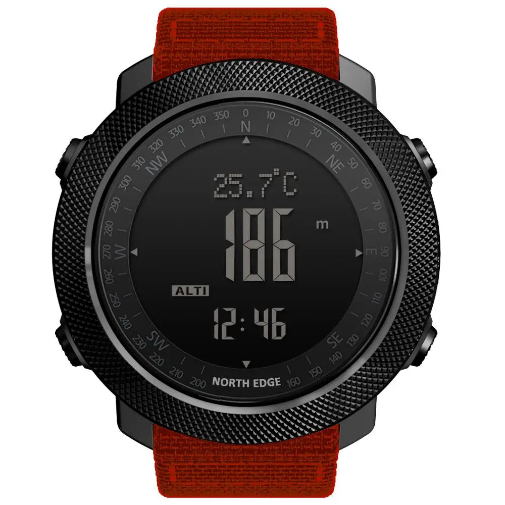 Montre Sport NORTH EDGE - Altimètre, Boussole & Étanche 50m