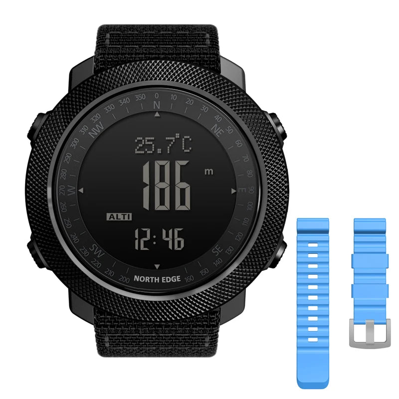 Montre Sport NORTH EDGE - Altimètre, Boussole & Étanche 50m