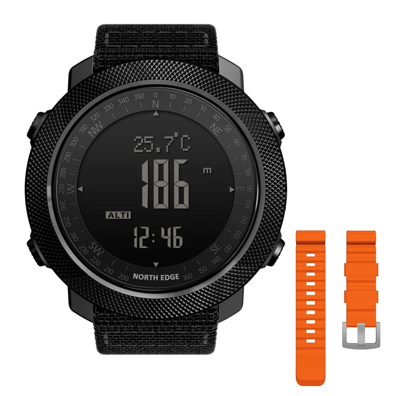 Montre Sport NORTH EDGE - Altimètre, Boussole & Étanche 50m