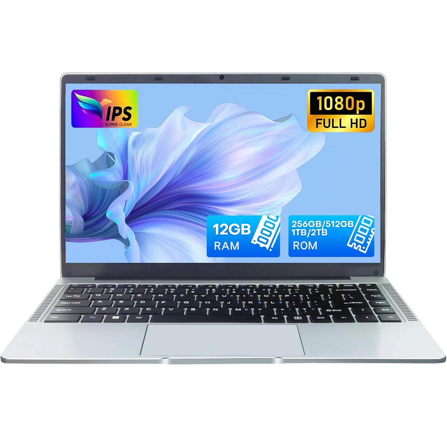 Laptop Ultra-Fin 14.1" Windows 11 Pro - Intel Atom A3950 12Go RAM 1To SSD Ecran Full HD