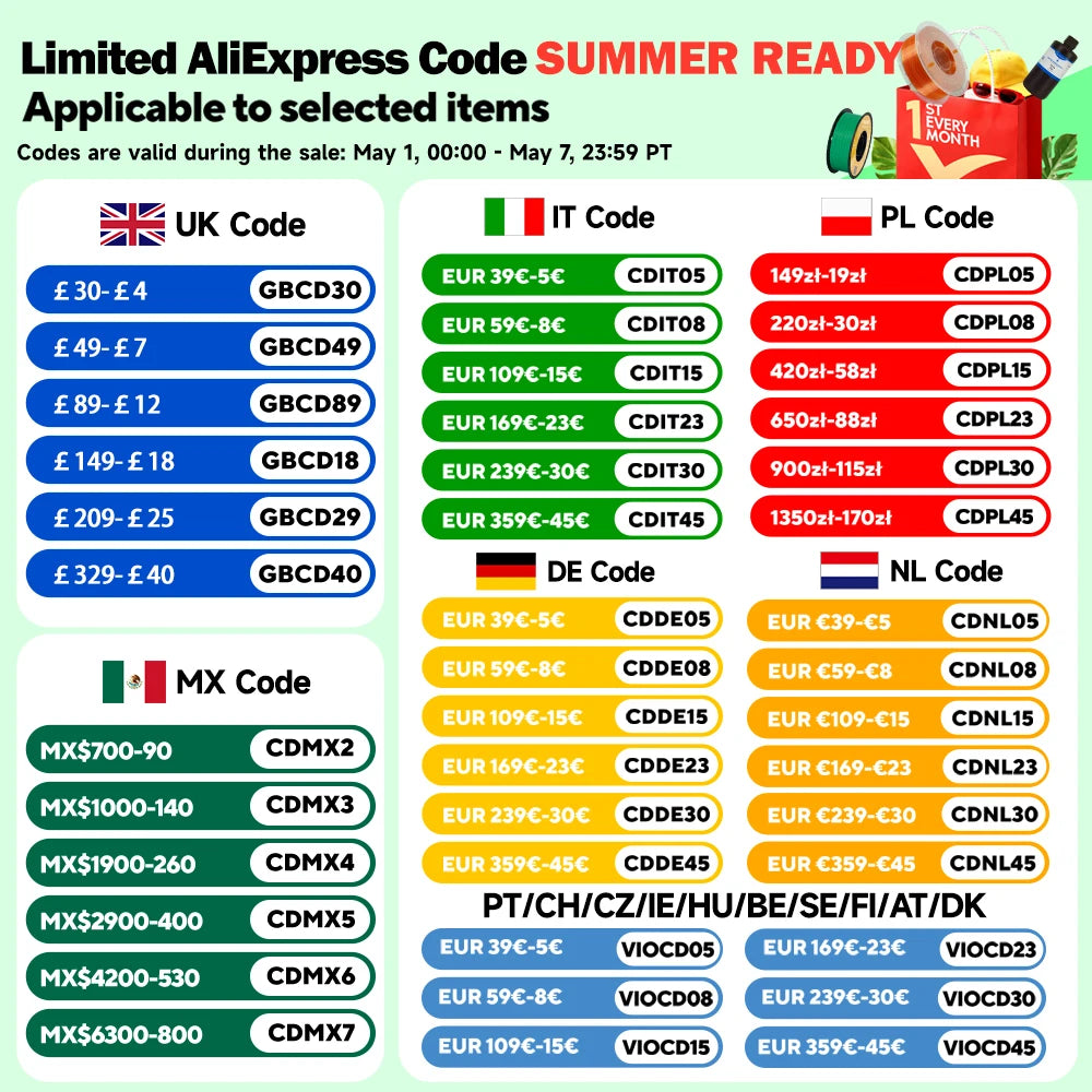 Filament PLA 3D KINGROON 1.75mm - 1kg Précision ±0.03mm Multicolore