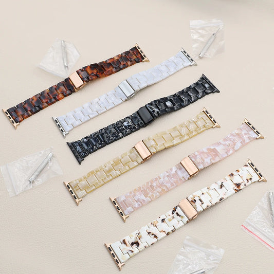 Bracelet Résine pour Apple Watch - Compatible Series 3 4 5 6 7 8 9 10 Ultra SE 38-49mm
