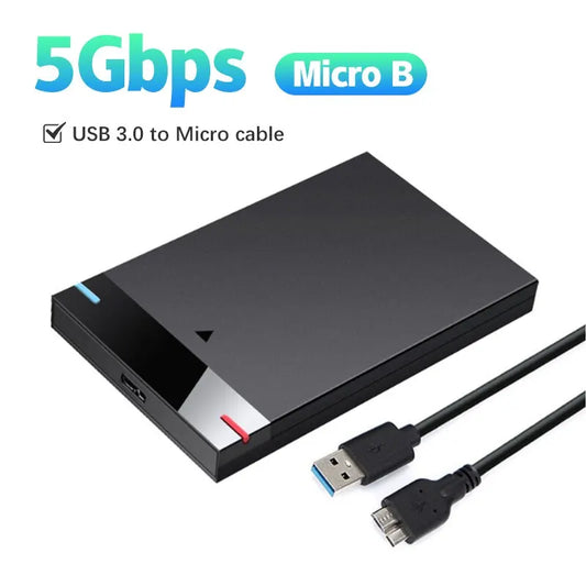 Boîtier Disque Dur Externe 2.5" USB 3.0 / Type-C - Jusqu'à 5TB