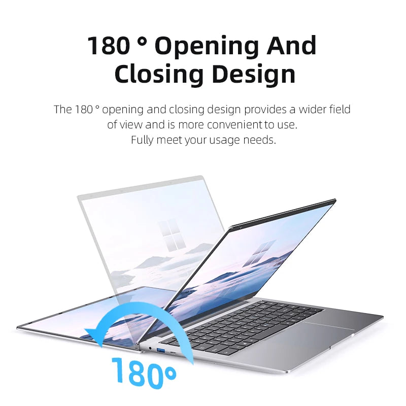 Laptop Ultra-Fin 14.1" Windows 11 Pro - Intel Atom A3950 12Go RAM 1To SSD Ecran Full HD