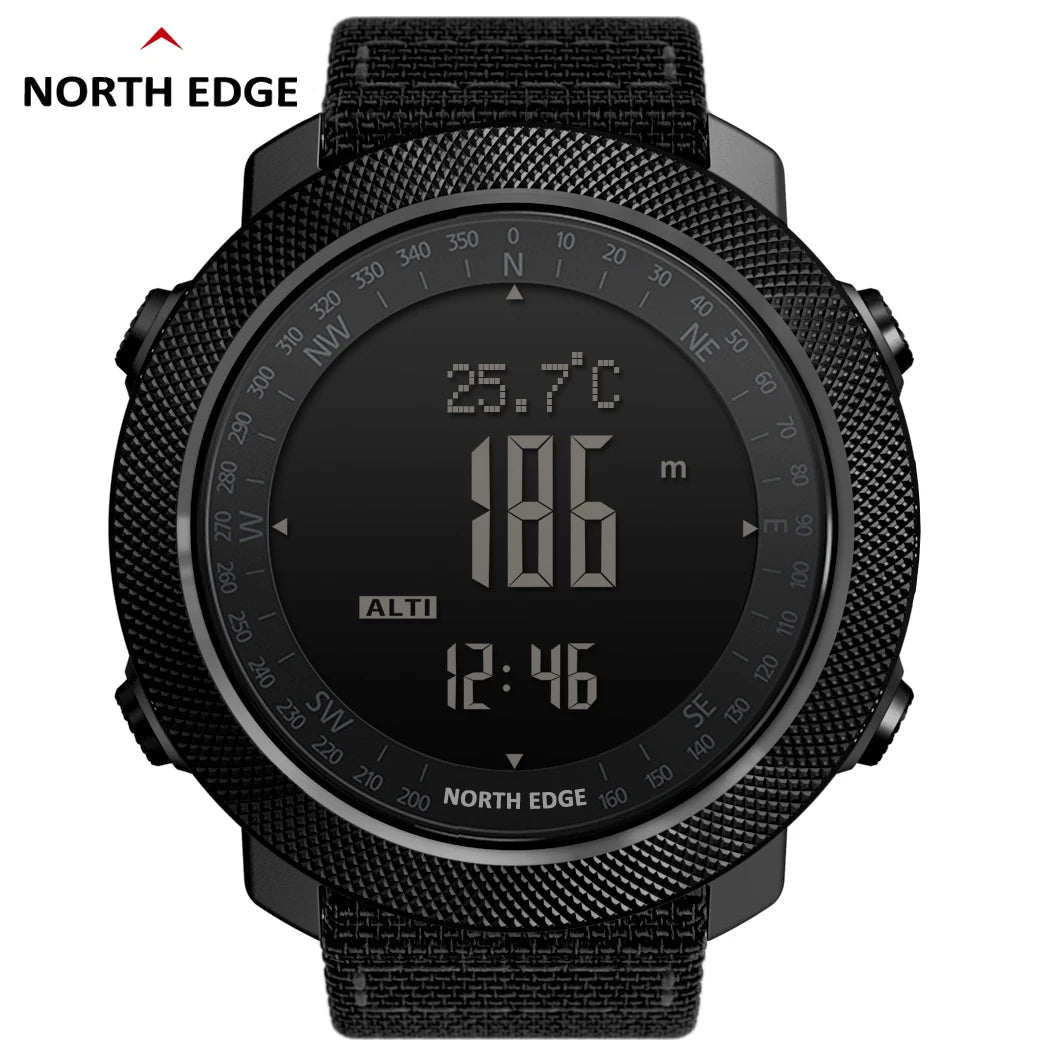 Montre Sport NORTH EDGE - Altimètre, Boussole & Étanche 50m