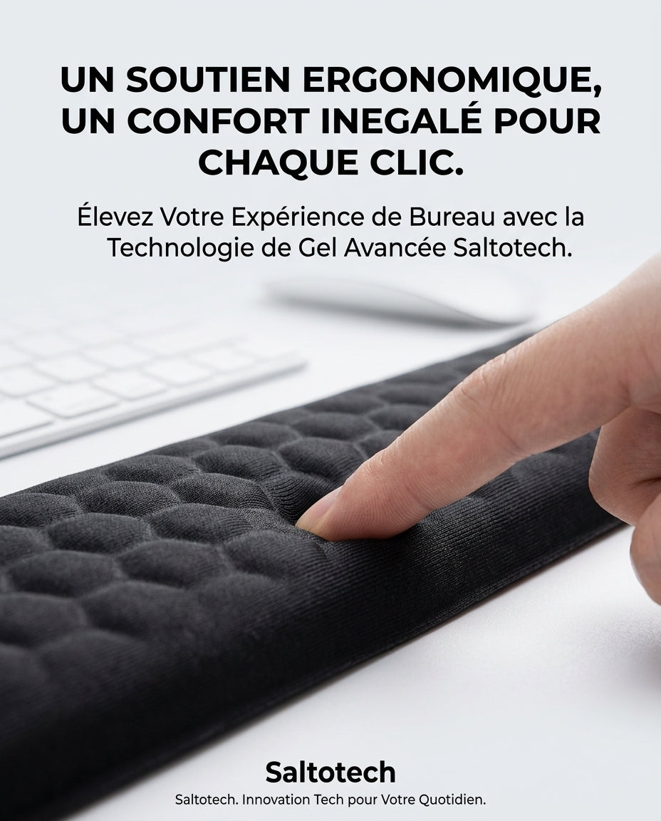 Tapis de Souris Ergonomique en Gel : Travaillez sans douleur
